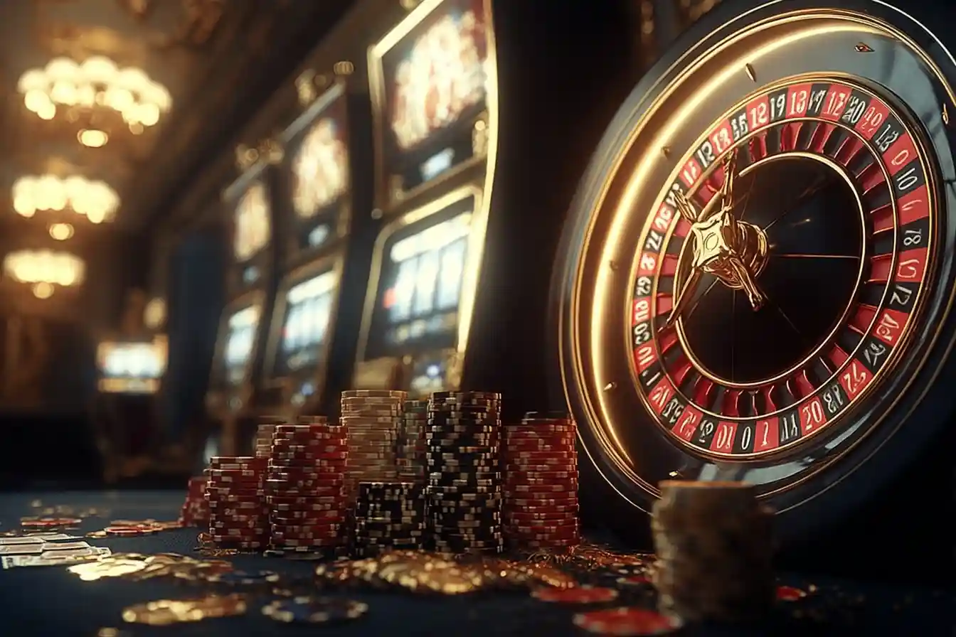 Vegas slot machine game in action
