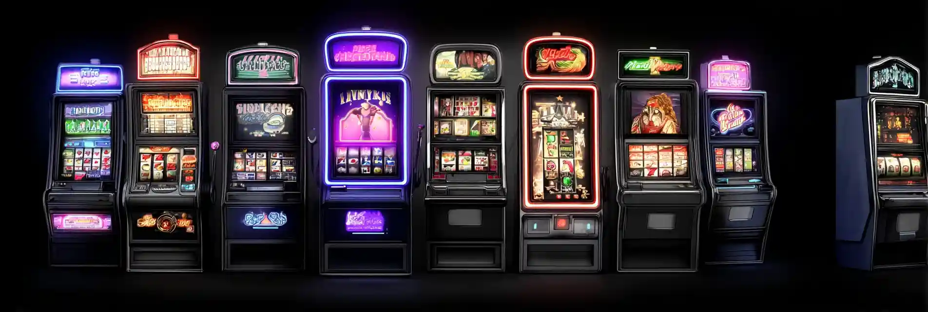 Slot machine reels and gaming theme illustration